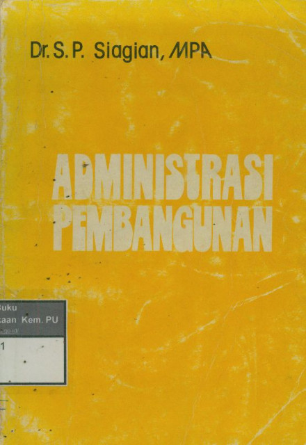 Administrasi Pembangunan - S.P. Siagian