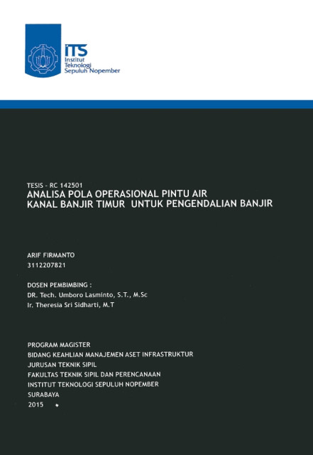 Analisa Pola Operasional Pintu Air Kanal Banjir Timur untuk Pengendalian Banjir - Arif Firmanto