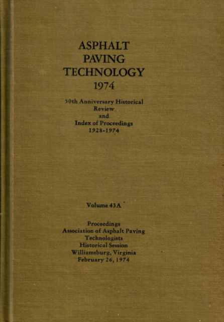 Asphalt Paving Technology 1974 - Association of Asphalt Paving Technologists