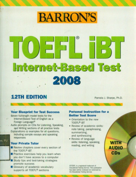 Barron's TOEFL IBT (Internet-Based Test) 2008 - Pamela J. Sharpe
