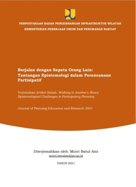 Berjalan dengan Sepatu Orang Lain: Tantangan Epistemologi dalam Perencanaan Partisipatif - Umemoto, Karen