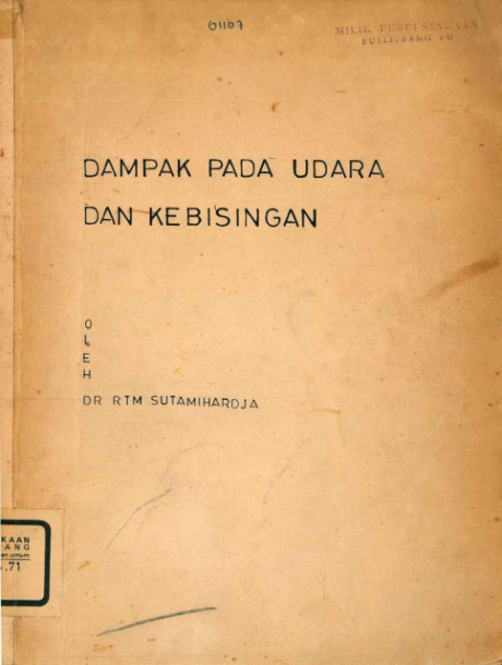 Dampak pada Udara dan Kebisingan - RTM. Sutamihardja