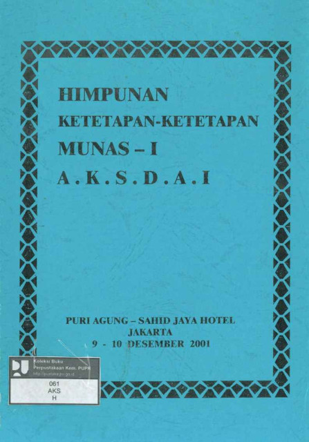 Himpunan Ketetapan-Ketapan Munas-1 A.K.S.D.A.I - 