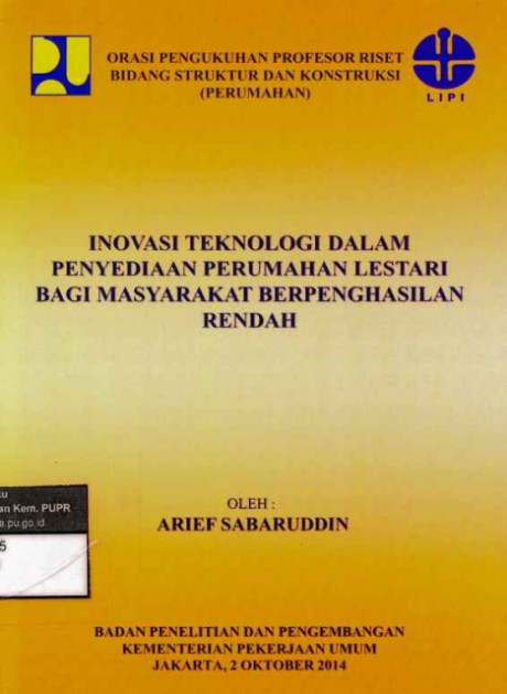 Inovasi Teknologi dalam Penyediaan Perumahaan Lestari bagi Masyarakat Berpenghasilan Rendah - 