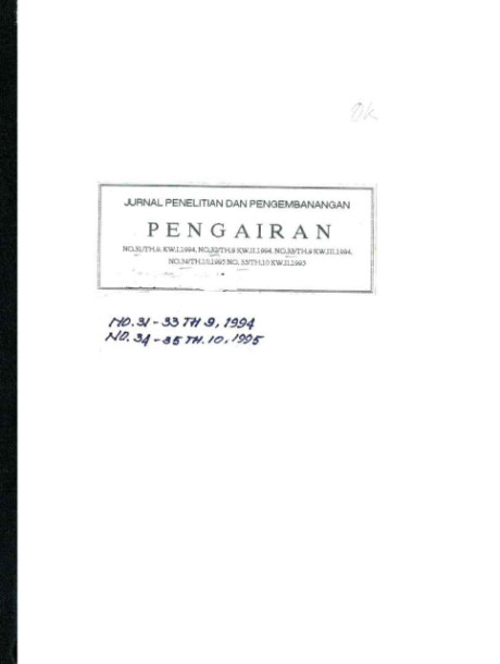 Jurnal Penelitian dan Pengembangan Pengairan No. 31-33 TH 9, 1994 ; No. 34-35 TH.10, 1995 - Pusat Penelitian dan Pengembangan Pengairan