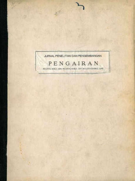 Jurnal Penelitian dan Pengembangan Pengairan Tahun 1986-1988 - Pusat Penelitian dan Pengembangan Pengairan