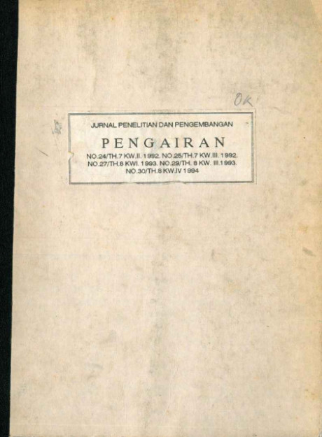 Jurnal Penelitian dan Pengembangan Pengairan Tahun 1992-1994 - Pusat Penelitian dan Pengembangan Pengairan