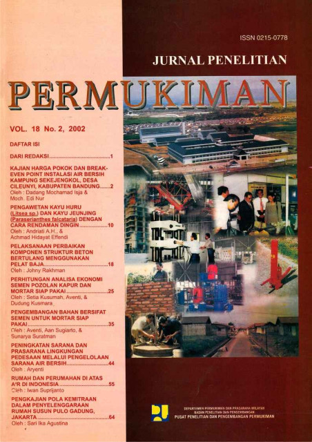 Jurnal Penelitian Permukiman Vol. 18 No. 2, 2002 - Pusat Penelitian dan Pengembangan Permukiman