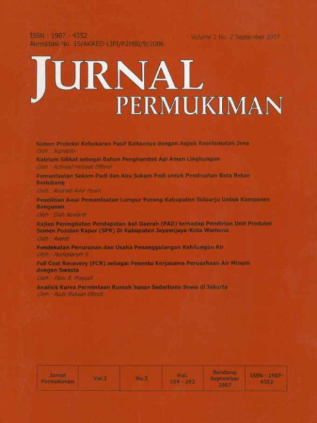 Jurnal Permukiman Vol. 2 No. 2,  September 2007 - Pusat Penelitian dan Pengembangan Permukiman