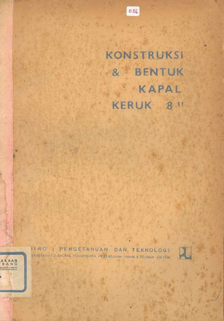 Konstruksi dan Bentuk Kapal Keruk 8 - Departemen Pekerjaan Umum dan Tenaga Listrik