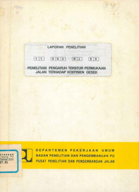 Laporan Penelitian Pengaruh Tekstur Permukaan Jalan terhadap Koefisien Gesek - M. Burdan Djawad