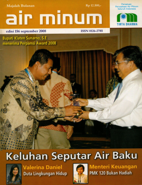 Majalah Air Minum Edisi 156 September 2008 - Persatuan Perusahaan Air Minum Seluruh Indonesia