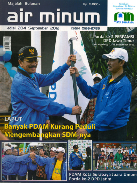 Majalah Air Minum Edisi 204 September 2012 - Persatuan Perusahaan Air Minum Seluruh Indonesia