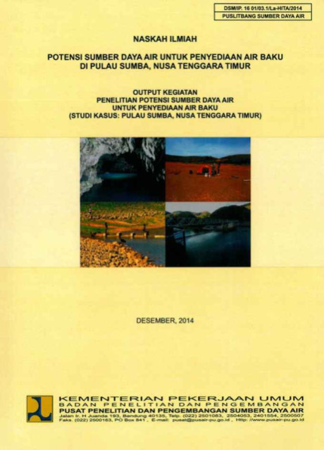 Naskah Ilmiah Potensi Sumber Daya Air untuk Penyediaan Air Baku di Pulau Sumba, Nusa Tenggara Timur - et all., Wanny K. Adidarma, Wawan Herawan, Heni Rengganis