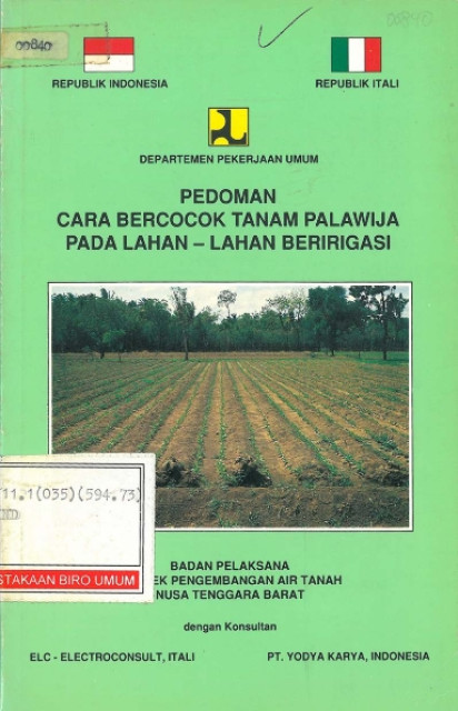 Pedoman Cara Bercocok Tanam Palawija pada Lahan-Lahan Beririgasi - Badan Pelaksana Proyek Pengembangan Air Tanah Nusa Tenggara Barat