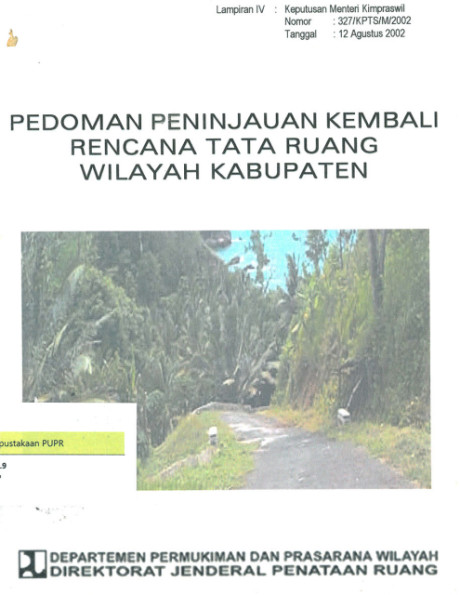 Pedoman Peninjauan Kembali Rencana Tata Ruang Wilayah Kabupaten - Direktorat Jenderal Penataan Ruang