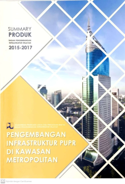 Pengembangan Infrastruktur PUPR di Kawasan Metropolitan: Summary Produk Badan Pengembangan Infrastruktur Wilayah 2015-2017 - Badan Pengembangan Infrastruktur Wilayah