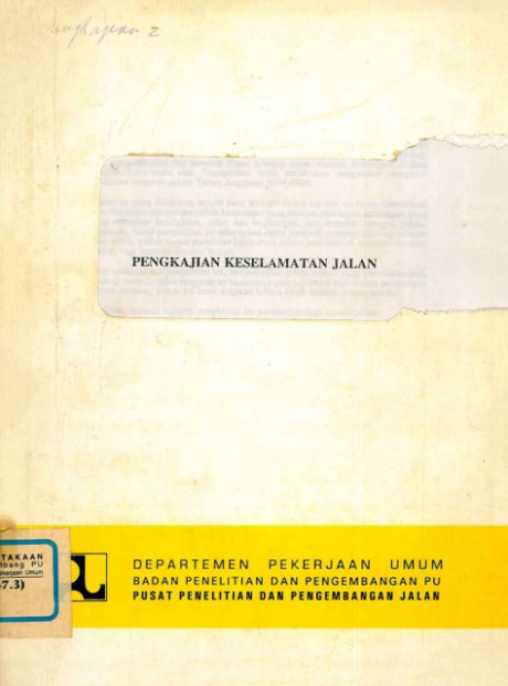 Pengkajian Keselamatan Jalan - Pusat Penelitian dan Pengembangan Jalan