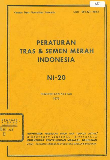 Peraturan Tras & Semen Merah Indonesia - Lembaga Penyelidikan Masalah Bangunan