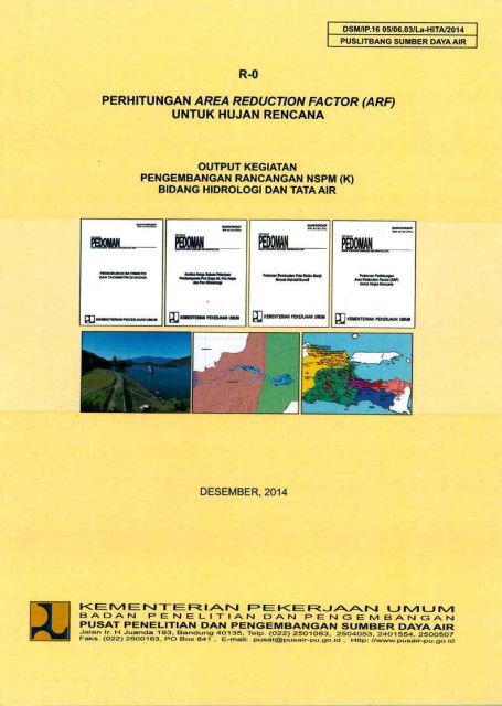 Perhitungan Area Reduction Factor (ARF) untuk Hujan Rencana - Pusat Penelitian dan Pengembangan Sumber Daya Air