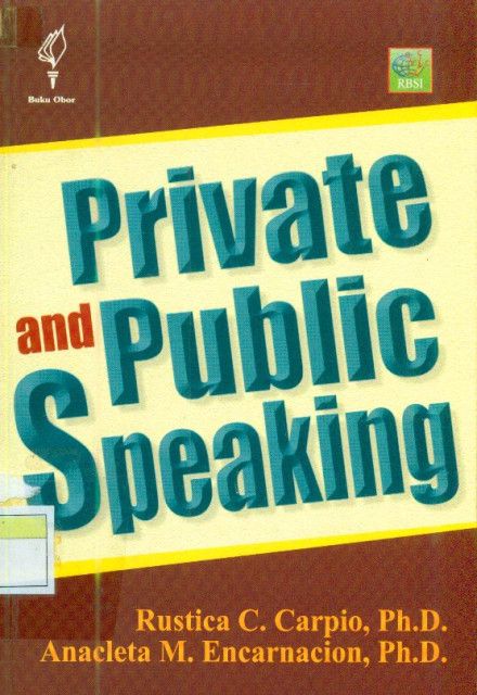 Private and Public Speaking - Rustica C. Carpio, Anacleta M. Encarnacion