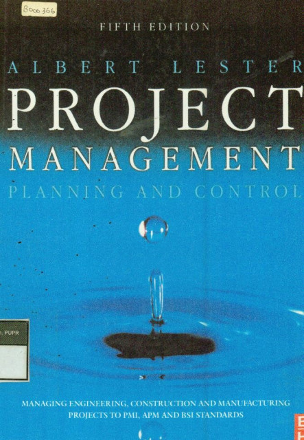Project Management Planning and Control - Albert Lester