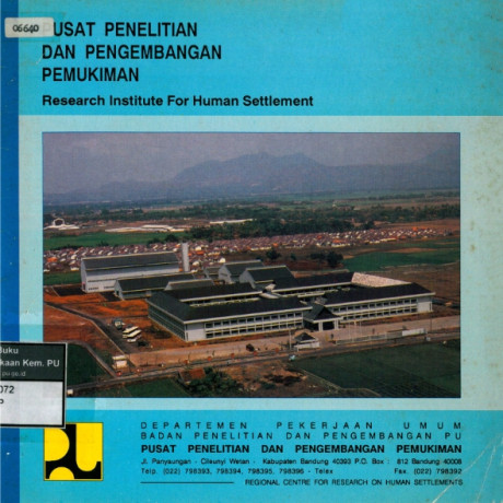 Pusat Penelitian dan Pengembangan Pemukiman (Research Institute for Human Settlement) - Pusat Penelitian dan Pengembangan Pemukiman