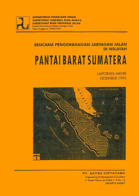 Rencana Pengembangan Jaringan Jalan di Wilayah Pantai Barat Sumetera - PT. Gatra Ciptatama