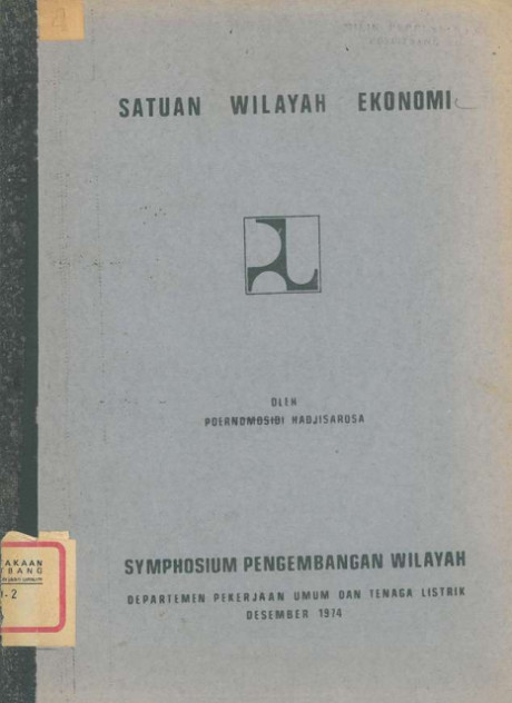 Satuan Wilayah Ekonomi - Poernomosidi Hadjisarosa