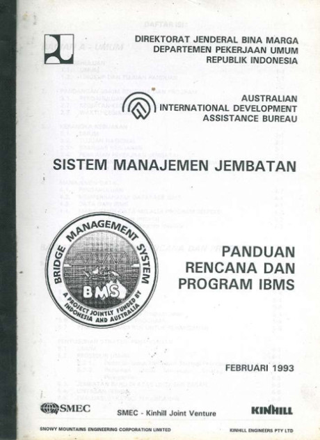 Sistem Manajemen Jembatan : Panduan Rencana dan Program IBMS - Direktorat Jenderal Bina Marga