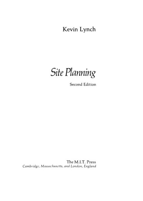 Site Planning - Kevin Lynch