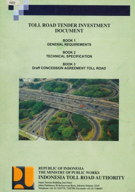 Toll Road Tender Investment Document - Indonesia Toll Road Authority