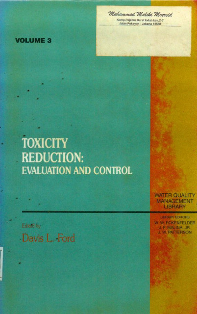 Toxicity Reduction: Evaluation and Control - Davis L. Ford