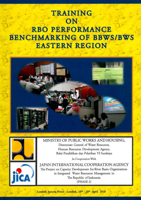 Training on RBO Performance Benchmarking of BBWS/BWS Eastern Region - Japan International Cooperation Agency (JICA), Ministry of Public Works and Housing