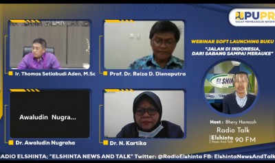 Webinar Soft Launching Buku "Jalan di Indonesia dari Sabang Sampai Merauke"